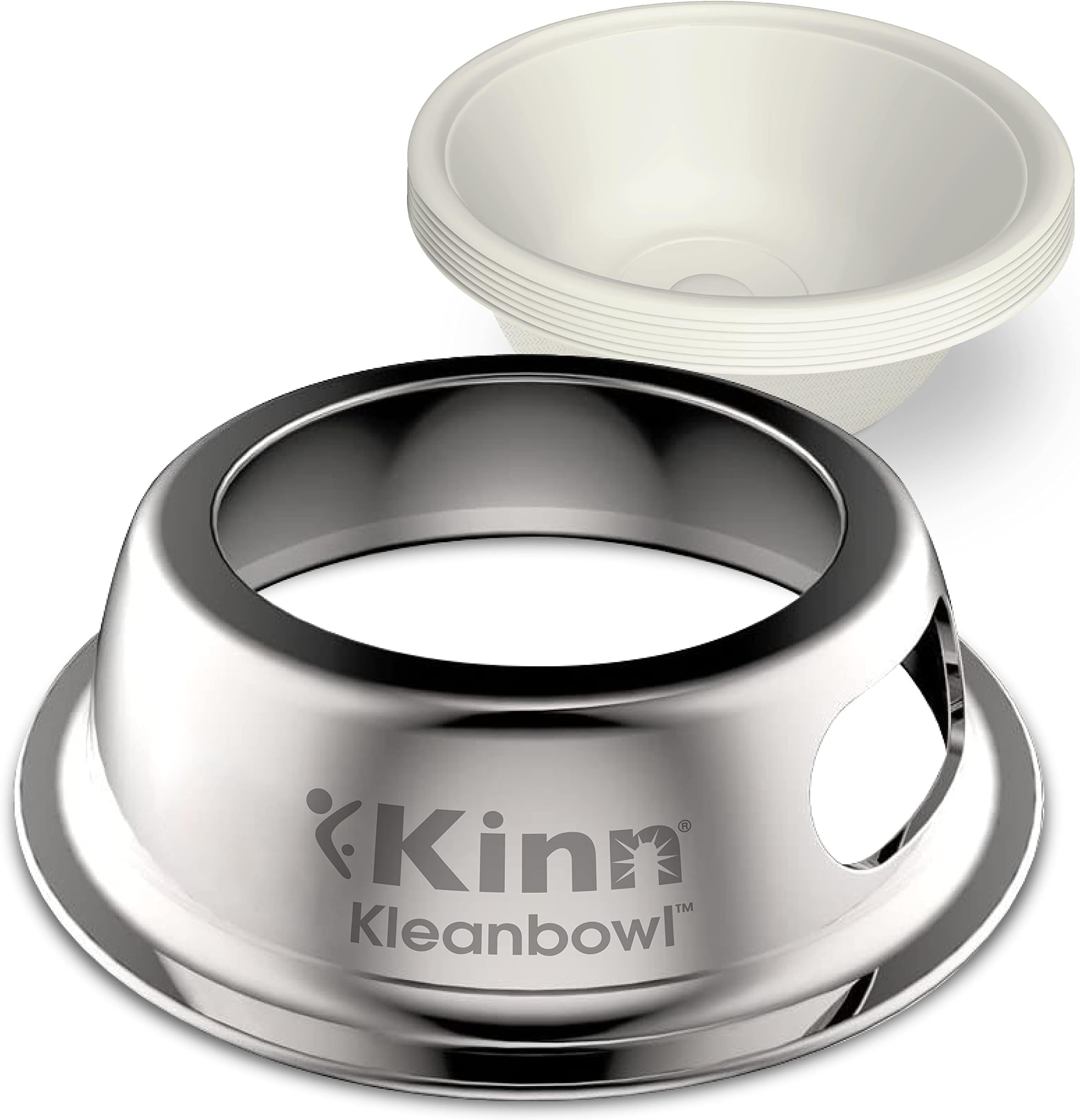Kinn Kleanbowl Pet Bowl Stainless Steel Frame, 8 oz (Pack of 1)