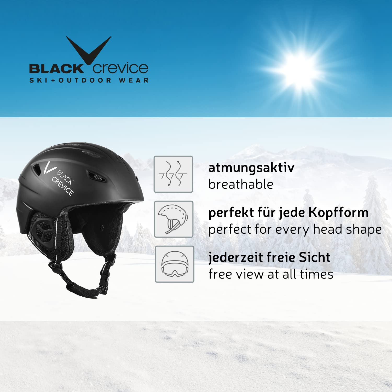 Black Crevice Streif - Casco da sci Unisex adulto