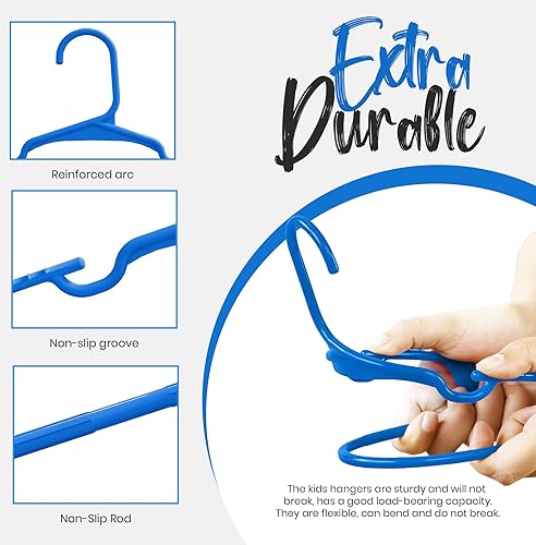 Vista 186 de Utopia Home Paquete de 40 perchas para niños, perchas de plástico de 11.5 pulgadas para armario, perchas para ropa y colgador infantil para armario