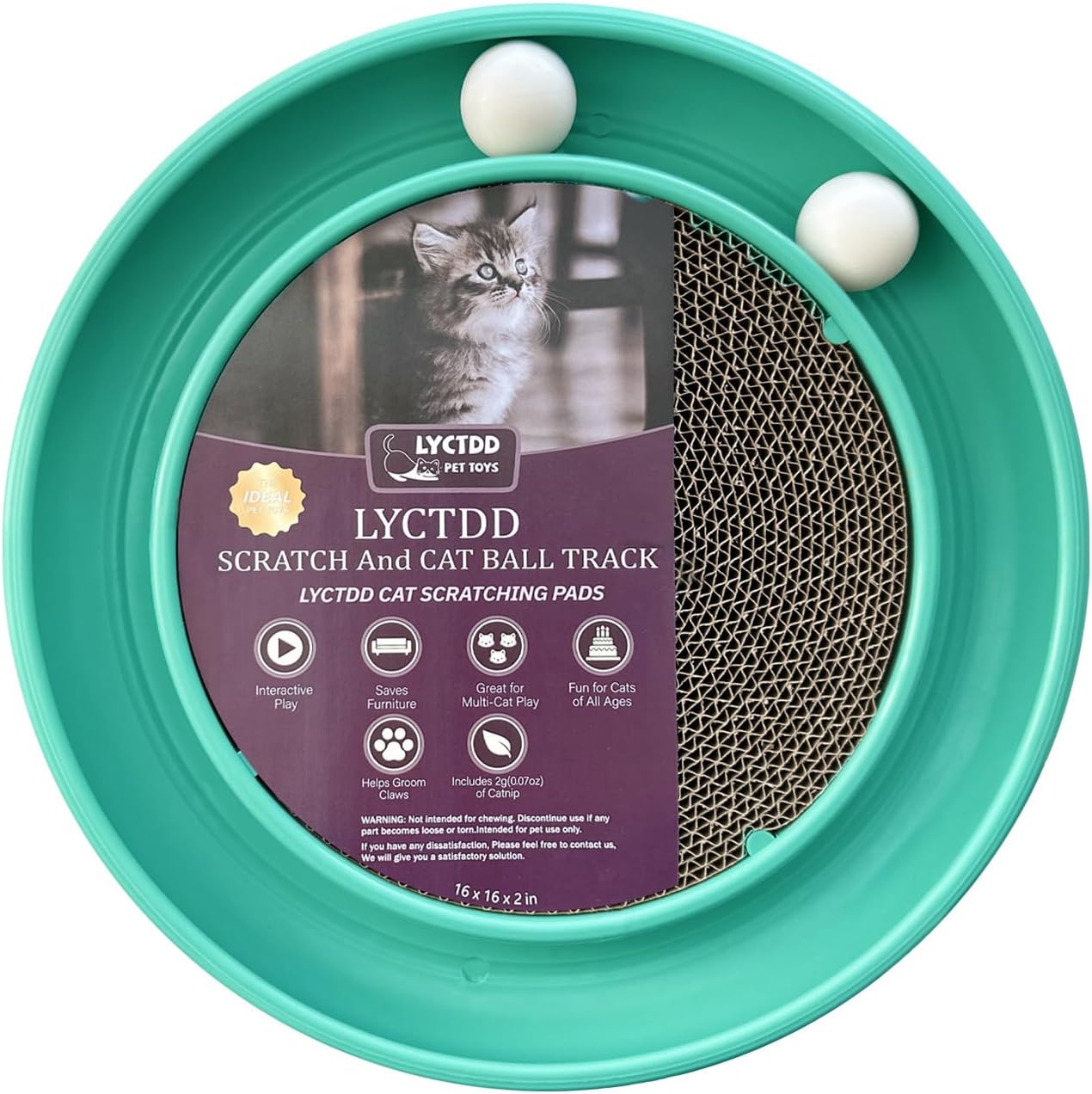 Juguete interactivo para gatos de interior, tabla de rascar para gatos y juego de ejercicios para adultos aburridos en interiores y estimulación