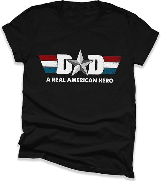 Top Gun Dad Shirt Dad A Real American Hero TShirt Father's Day Tee Gift VS225034