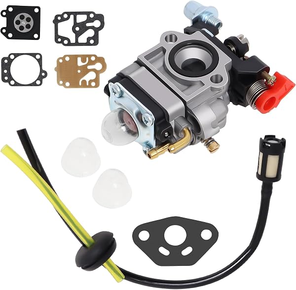 Carburateur type WYJ pour débroussailleuse 26 à 33 cc, venturi 10 mm, entraxe 31 mm, pompe et tuyau fournis