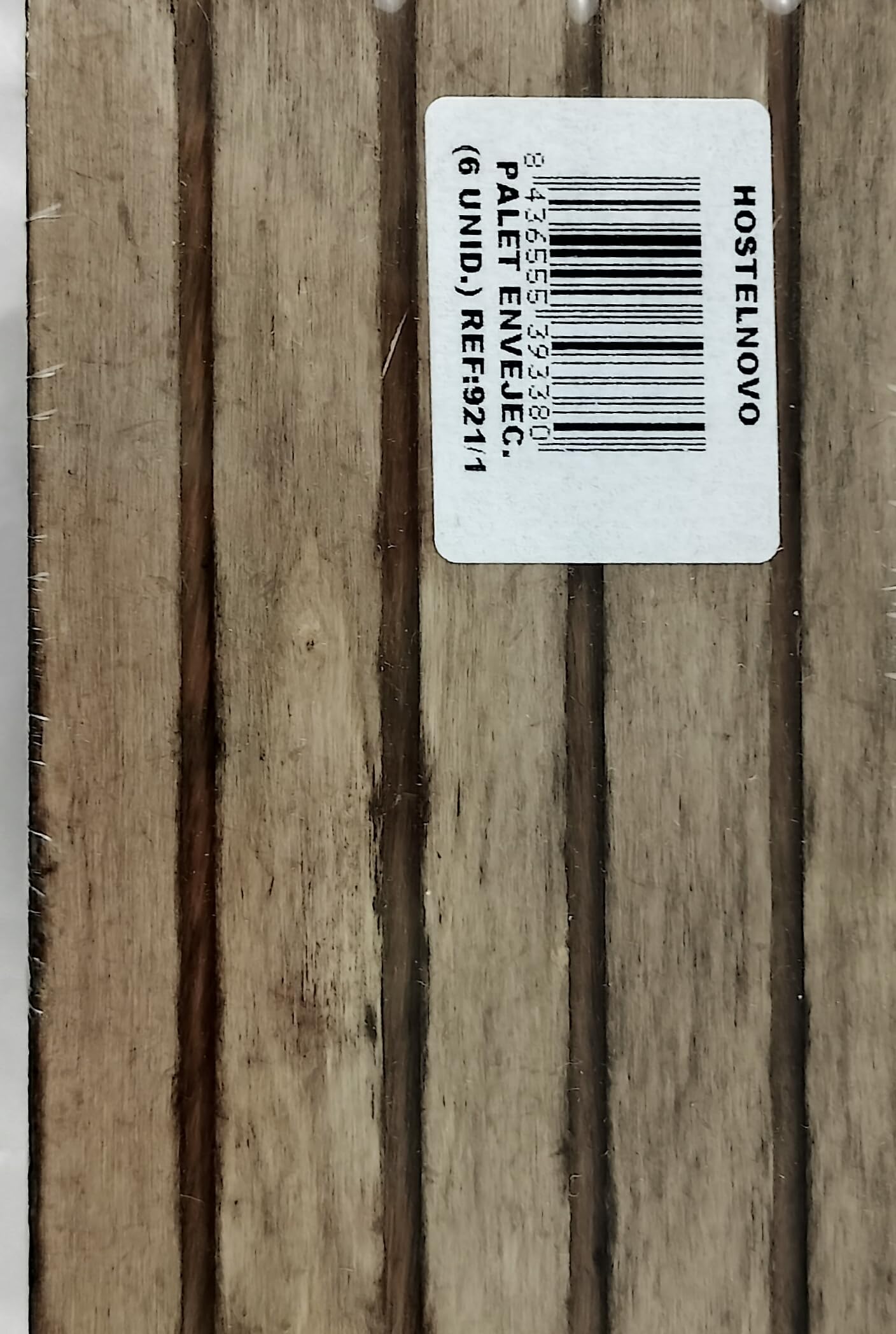 Mini Palets de Madera Natural Envejecida 6 Unidades 12 x 8 x 2,2 cm Decoración Posavasos