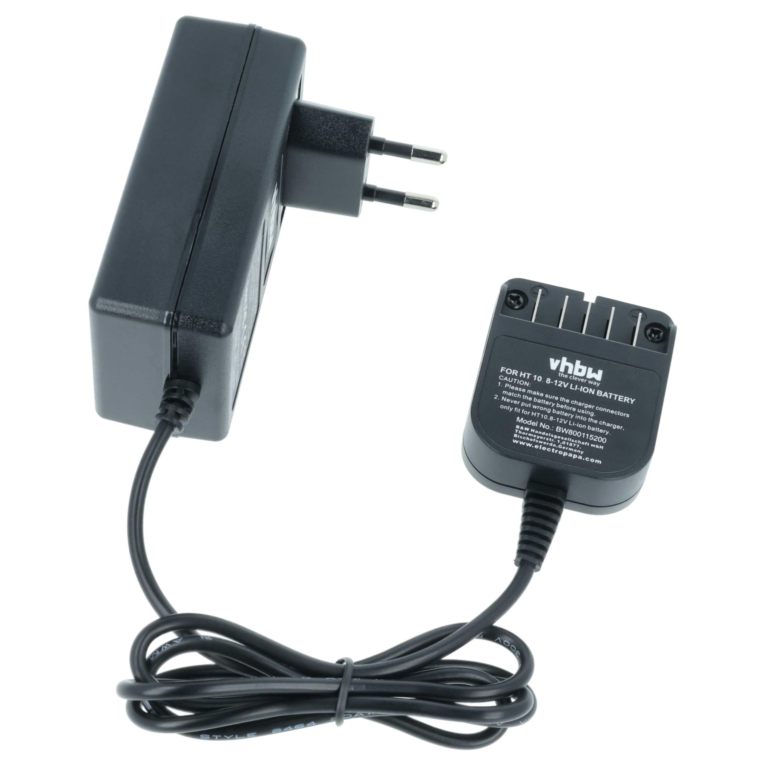vhbw Cargador Compatible con Hitachi/HiKOKI UR 10, UR 10DL, WH10DCL, WH 10DCL, WH10DFL, WH10DFL2, WH 10DL Herramientas, baterías