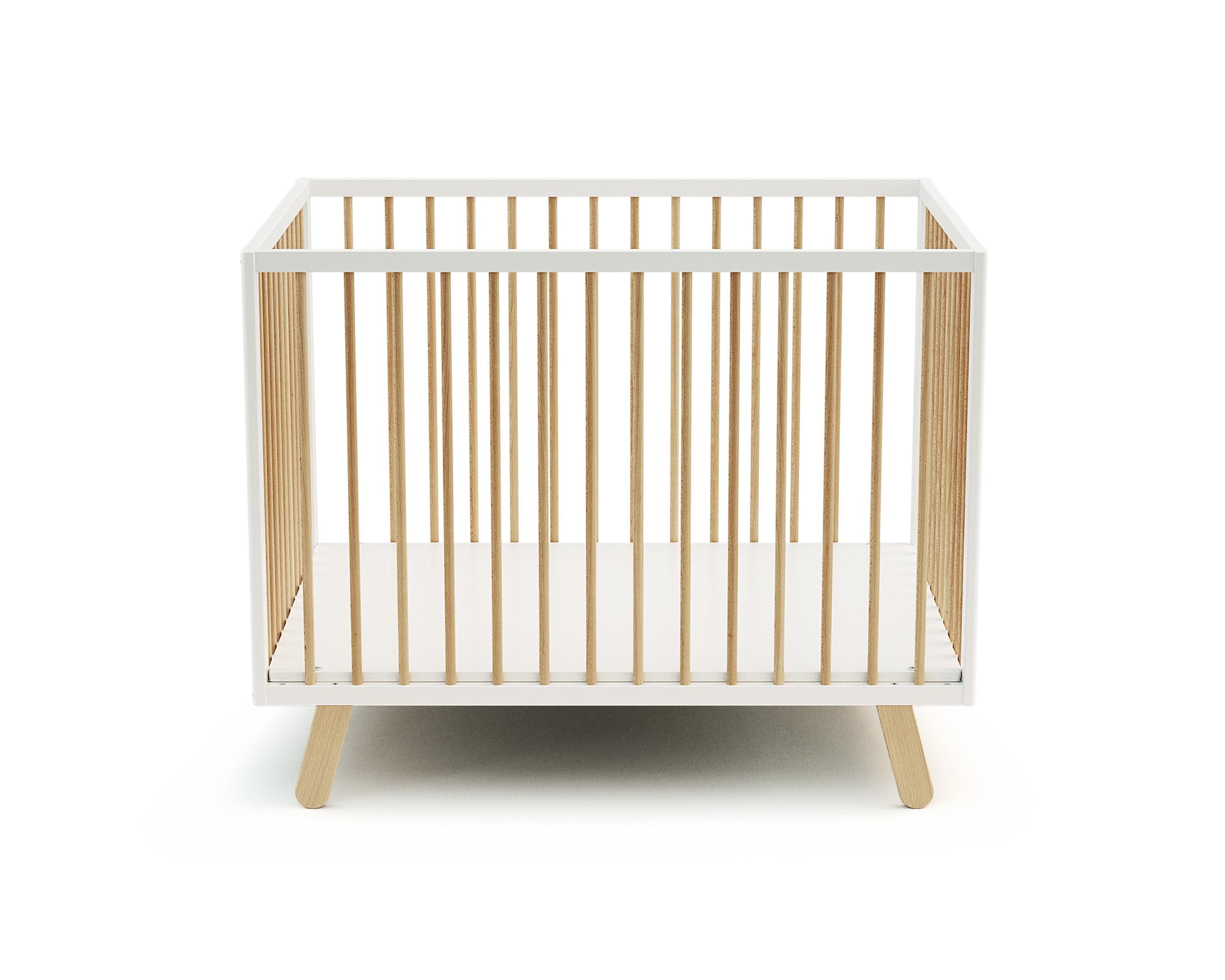 AT4 - Parc bébé Pirate en bois Blanc et Hêtre 80 x 100 cm | Fond réglable 3 hauteurs | Pour enfant jusqu'à 24 mois