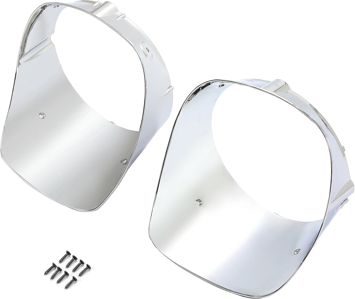 HECASA Pair Headlight Bezel Compatible with 1978-1981 Chevy Chevrolet Camaro Z28 Headlamp Trim Driver Passenger Side Chrome Silver ABS Plastic