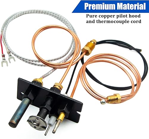 Miniatura 5 de El ensamblaje piloto de propano y gas natural reemplaza 10002265 10002264, reemplazo piloto de 3 vías LP NG para Majestic, Temco, Vermont Castings