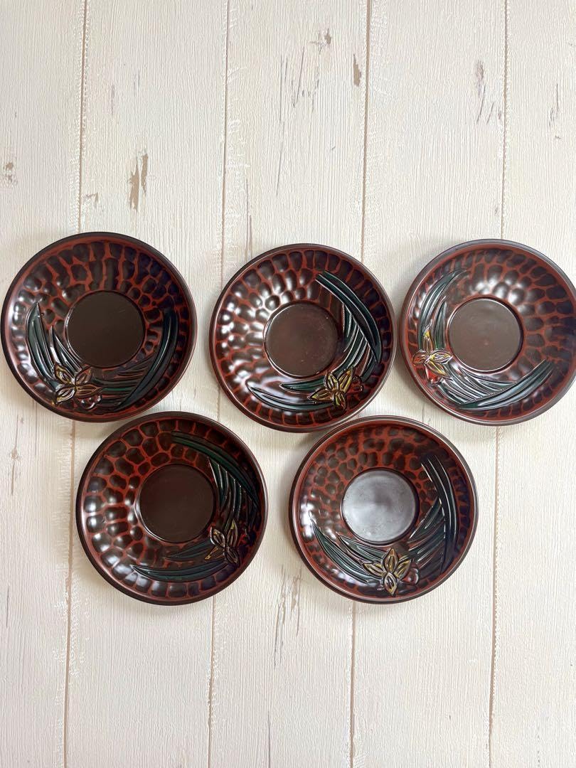 Amazon.co.jp: 鎌倉彫茶托5枚セット : ホーム＆キッチン