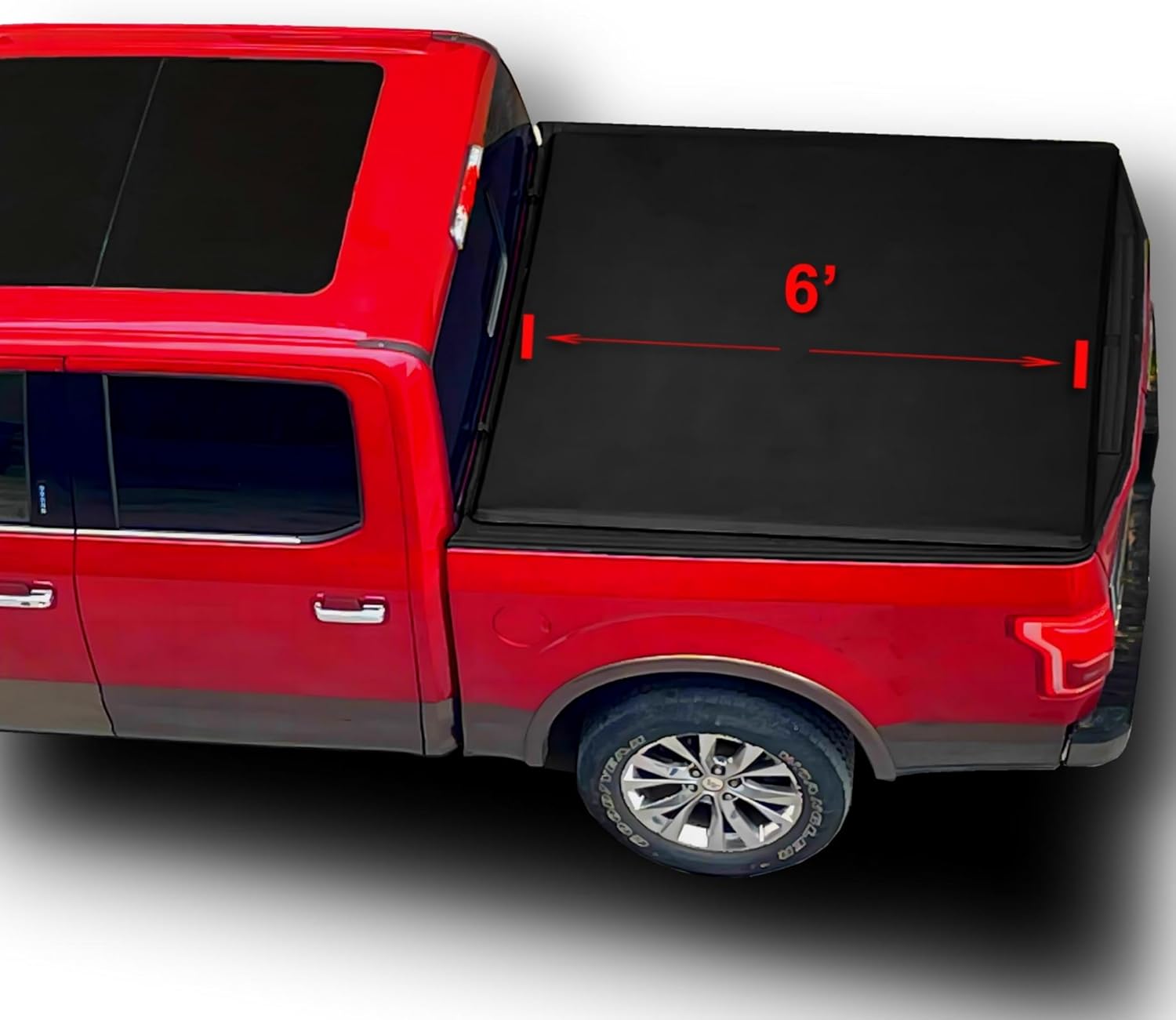 Soft Roll Up 6' Truck Bed Cover Compatible for 1994-2004 Chevy S10 GMC Sonoma Vinyl Tonneau Cover | Fleetside Only Not for Stepside