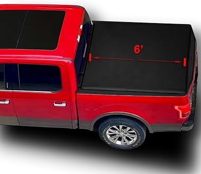 Soft Roll Up 6 Truck Bed Cover Compatible for 1982-1993 Chevy S10 & GMC S15 Sonoma Vinyl Tonneau Cover| Fleetside Only Not for Stepside