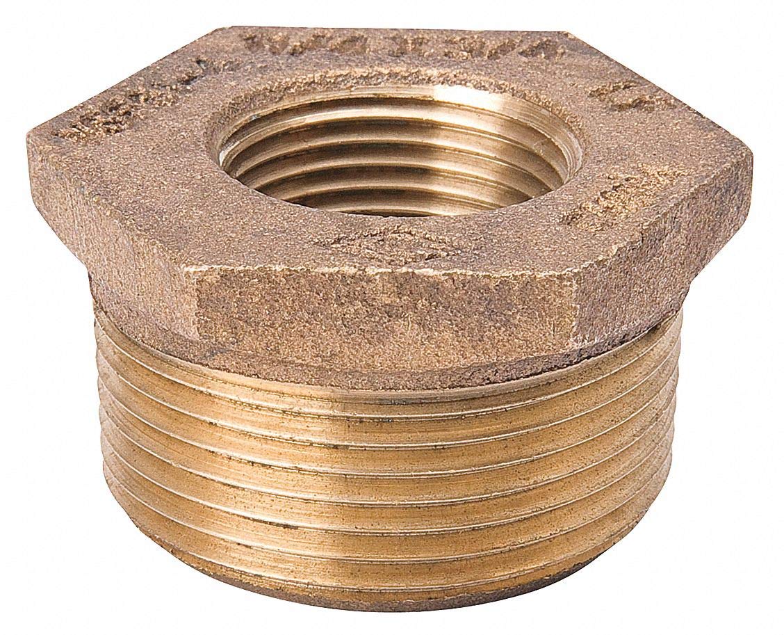 Mnpt X Fnpt,Brass Bushing, 3/8 in X 1/4 in Pipe Size 1 Ea-2040005978
