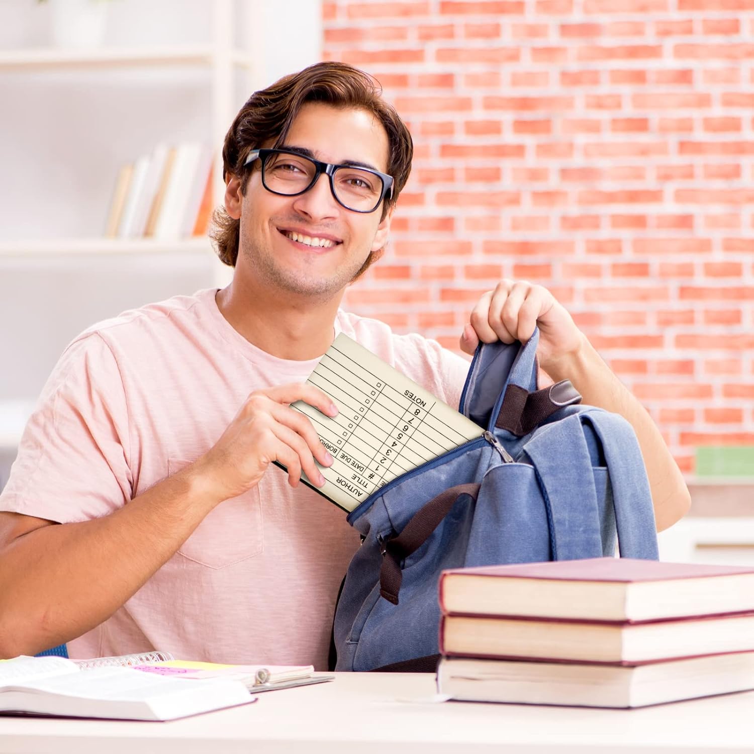 Yinder 2 Pcs Library Card Tote Bag Reusable Library Book Cosmetic Bag for Women Book Lover Librarian Gifts - Image 7