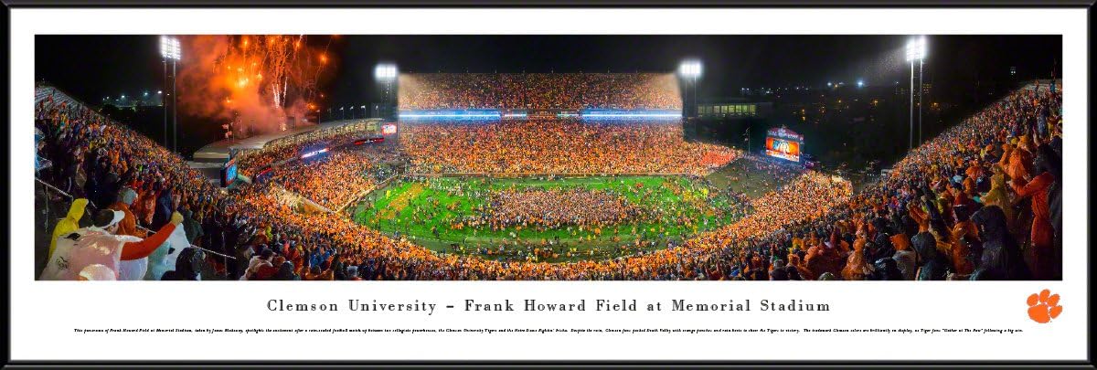 Blakeway Worldwide Panoramas, Inc. Clemson Football, Celebration - Panoramic Framed Picture or Poster