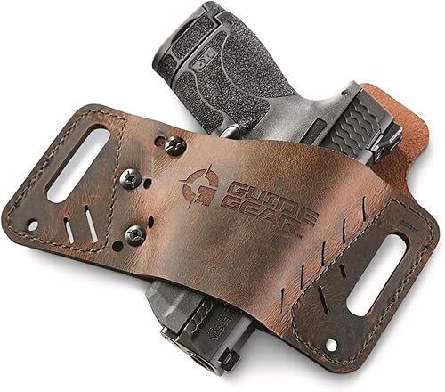 Miniatura 1 de Guide Gear Protector S3 IWBOWB - Funda de piel para cinturón con diseño de oeste, color marrón