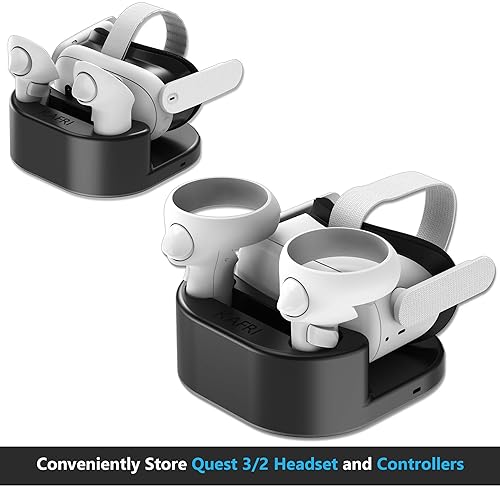 Miniatura 2 de Charging Dock for Meta Oculus Quest 3Quest 2, VR Headset Charging Stand and Controller Holder with RGB Lights, Charger Station Accessories,