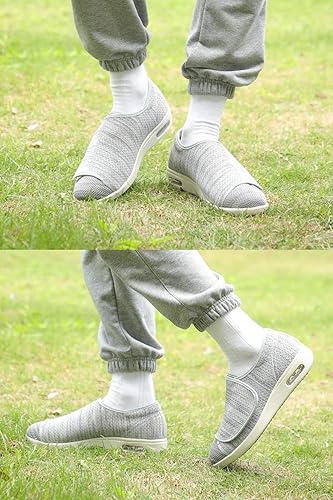 Miniatura 7 de ZUMEIJIA Zapatos para diabéticos para mujer, zapatos casuales ajustables para caminar, zapatos anchos para ancianos, pies hinchados,