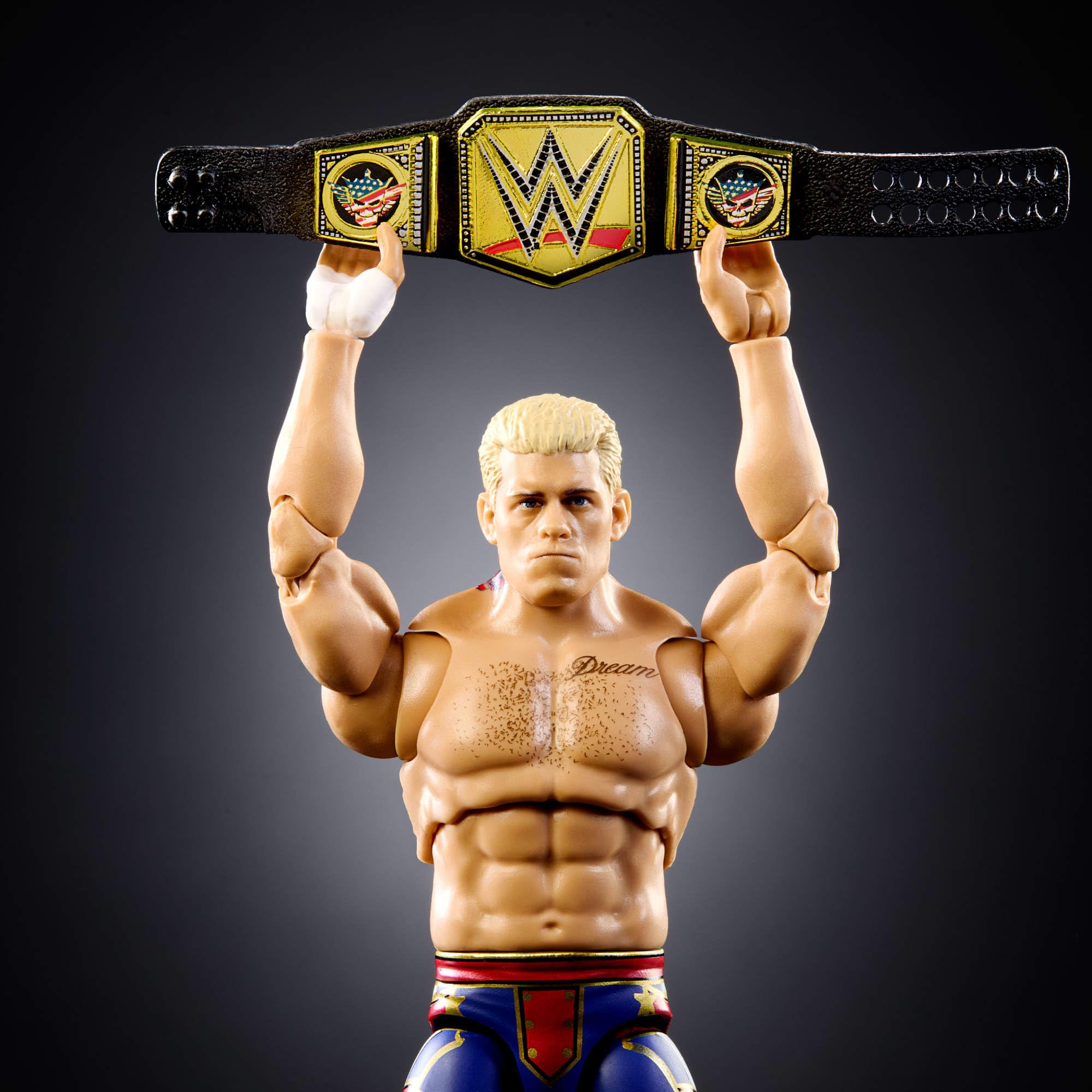 Mattel WWE Ultimate Edition SummerSlam „The American Nightmare” Cody Rhodes Zestaw, figurka i akcesoria, wymienne głowy i dłonie, zabawka dla dzieci 8+, fanów i kolekcjonerów, JKD33