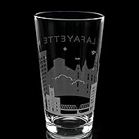 Vista 23 de AMSTERDAM NETHERLANDS SKYLINE Engraved Pint Beer Glass Minimalist City Sky Line Full Wrap Engraving Great Gift Idea!