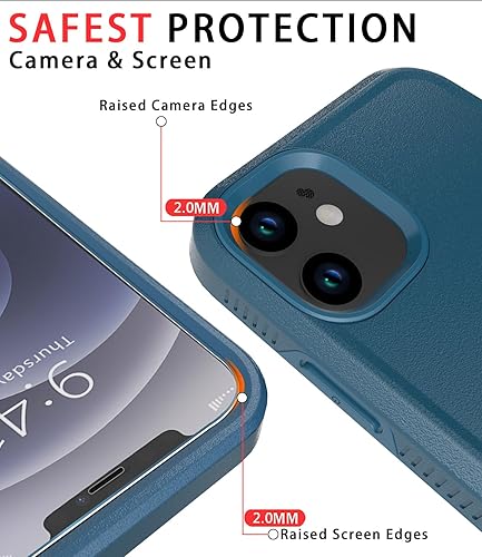 Miniatura 3 de Diverbox Funda para iPhone 12 a prueba de golpes a prueba de caídas protector de pantalla de vidrio templado, funda de protección resistente para