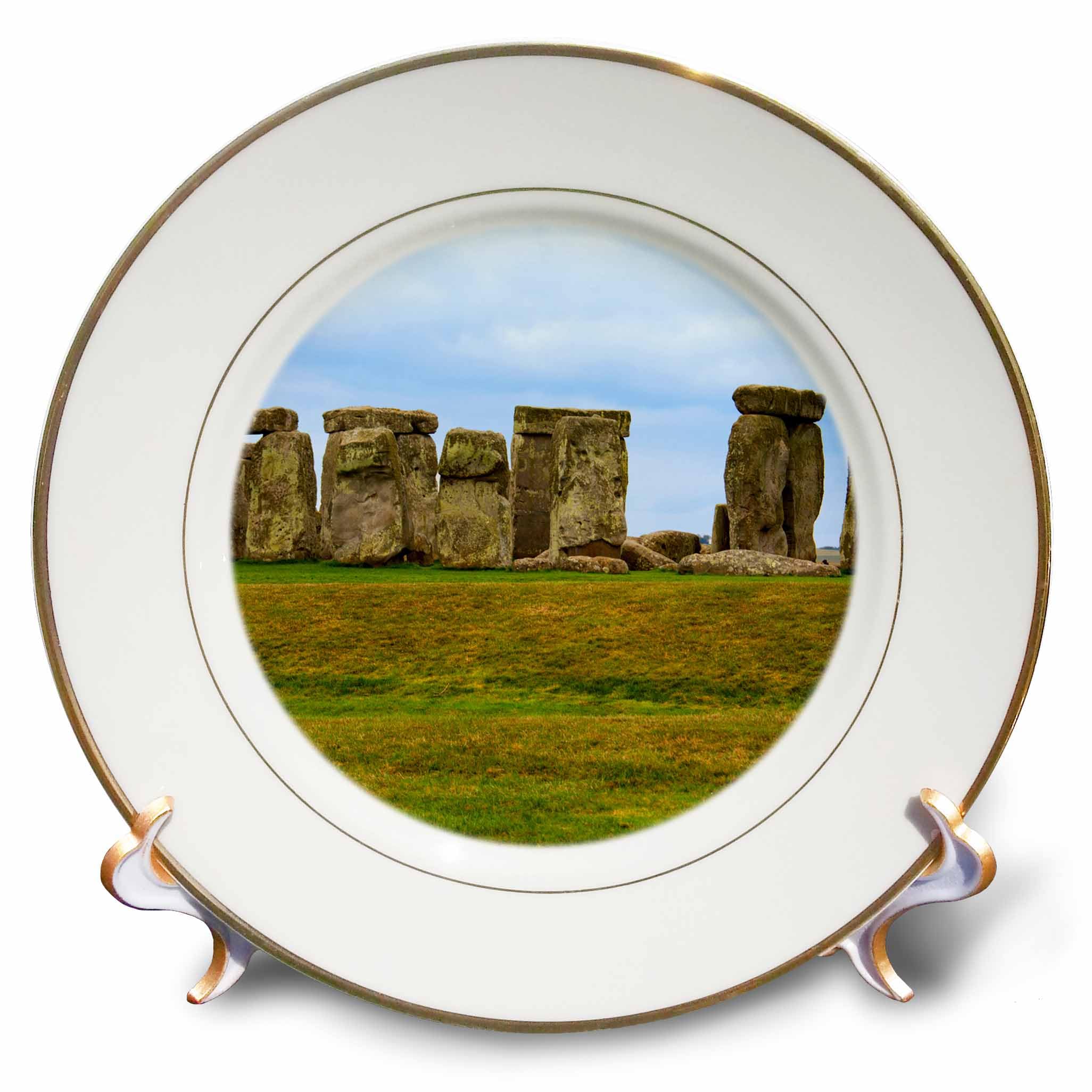 3dRose cp_249569_1 Great Britain, England, Wiltshire. Stonehenge, World Heritage Site. Plate, 8