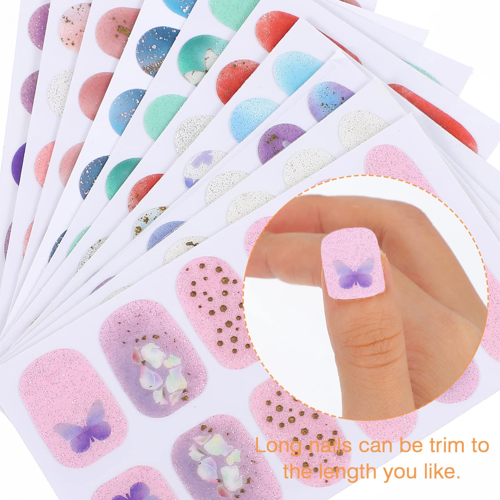 CALLARON 3 Set Adesivi per Unghie Gradiente con Decorazioni Stickers per Nail Art per Unghie Femminili Facili Applicare e Personalizzare