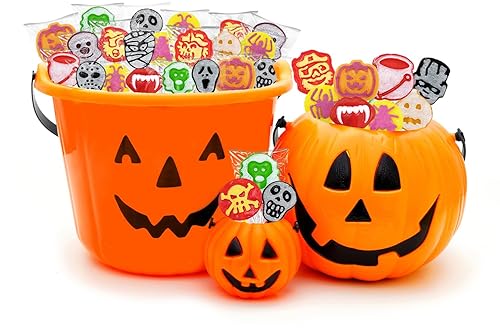 Miniatura 3 de Caramelos de paletas de tatuajes de Halloween, paquete variado, ideal para rellenos de bolsas de fiesta, envueltos individualmente (5 libras)
