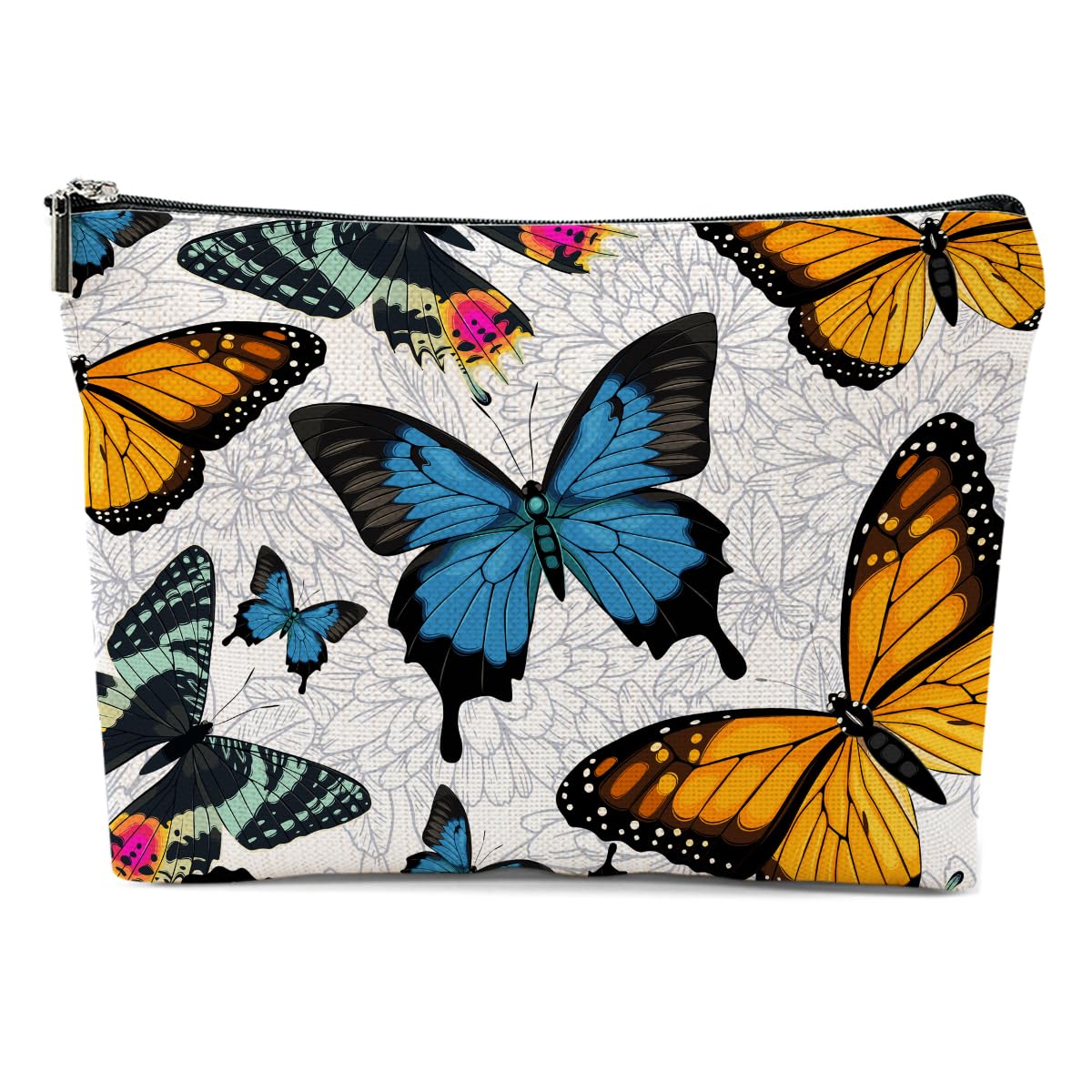 XFN Butterfly Makeup Bag, Butterfly Gifts Cosmetic Bag Butterflies Travel Pouch, Butterfly Stuff for Women Girls Daughter Sisters Coworker Friends