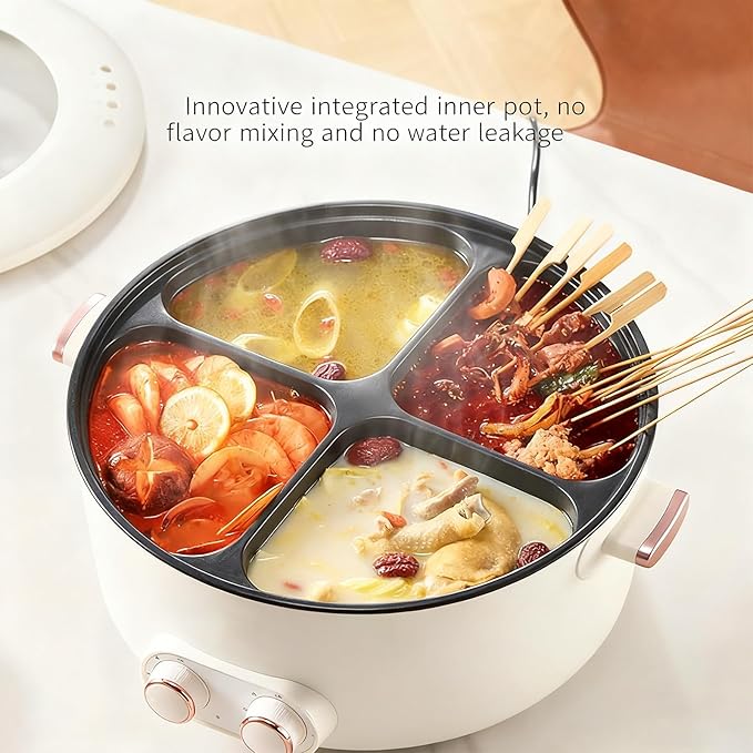 Olla Eléctrica Multifuncional 4 Parrillas, 6L, 2000W, Antiadherente miniatura 3