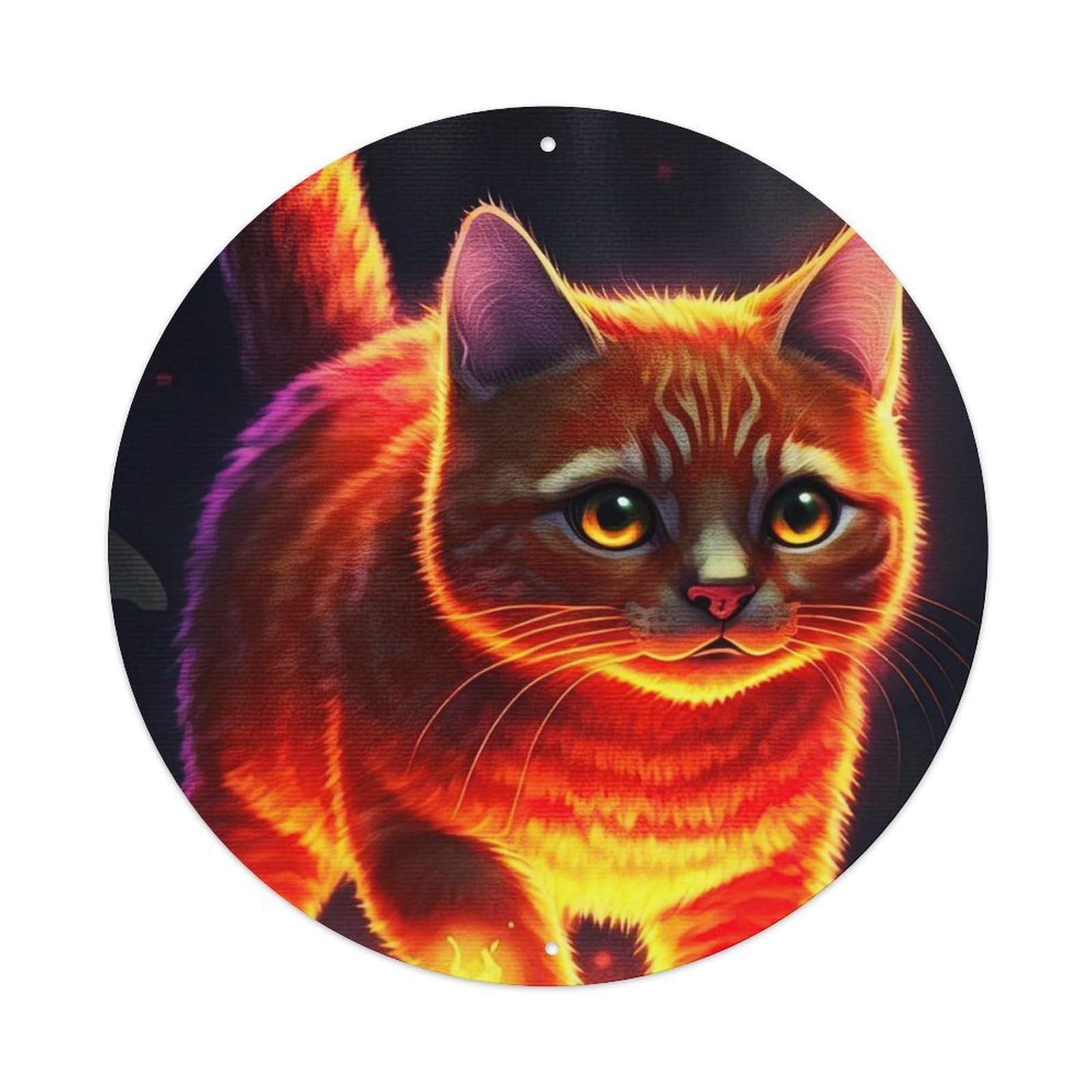 Animal Artwork Angry Cat Metal Tin Sign