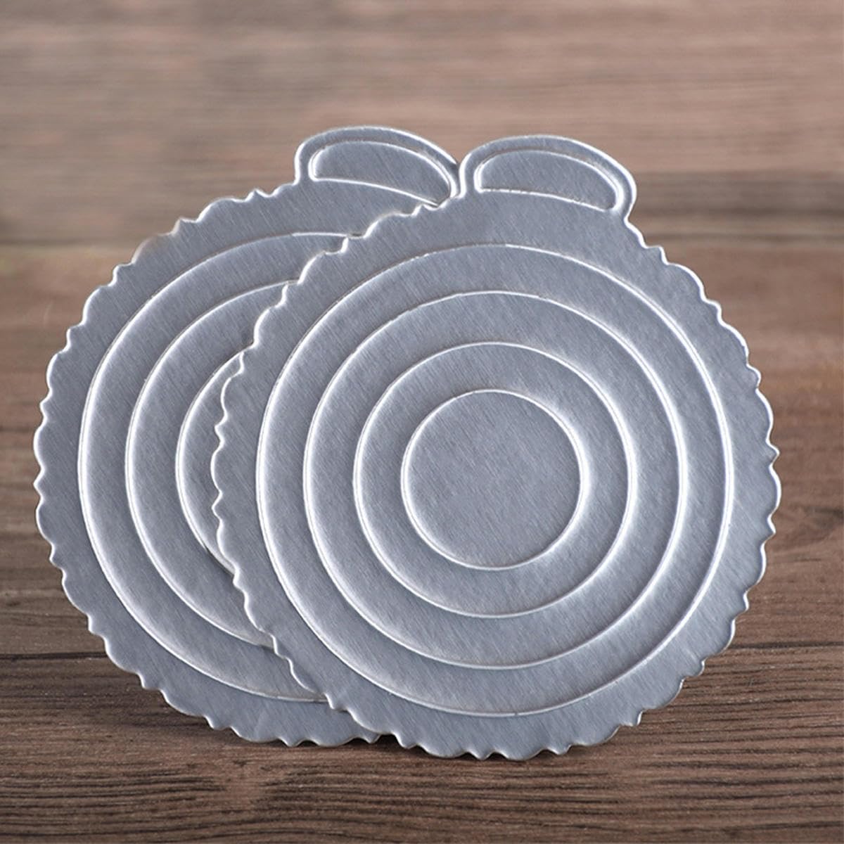 Plateau rond en carton doré 16-35 cm Plateau tournant pour gâteau mousse Cheesecake Platever pâtisseries Plateau - Argenté - 35 cm - 5 pièces