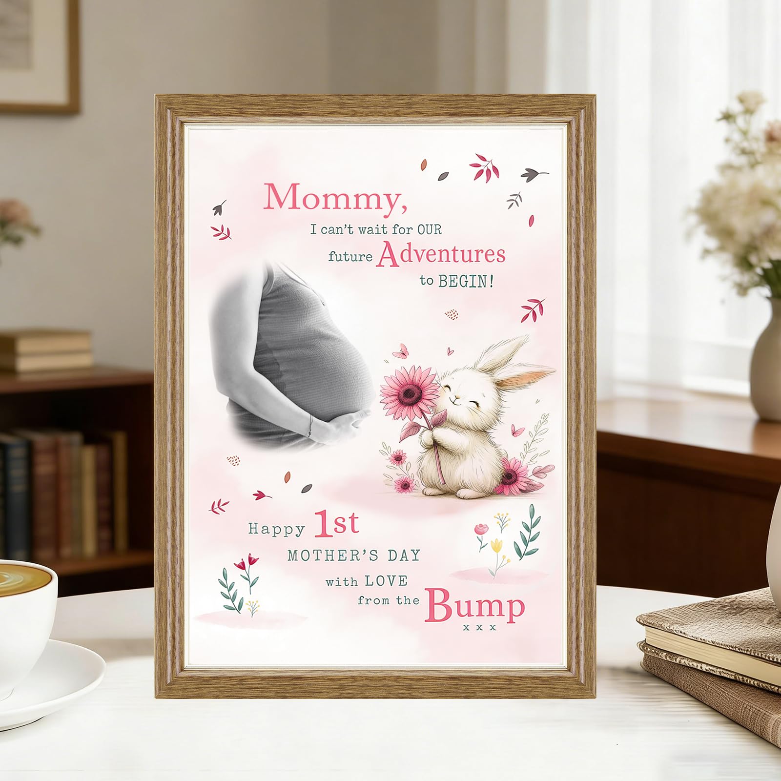 Kartka podarunkowa na pierwszy dzień matki dla nowej mamy, spodziewająca się karta na Dzień Matki, najlepsze prezenty dla przyszłej mamy, karta podarunkowa Happy 1st Mothers Day 370-377