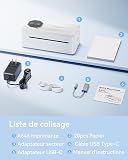 TATTMUSE Mini Bluetooth Thermal Label Printer, Shipping Label Printer 4x6, Postage Label Printer Compatible with Royal Mail, Evri, UPS, White - 8
