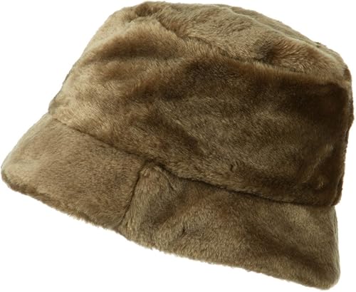 Miniatura 5 de Jeanne Simmons Sombrero de cubo de ala grande de piel sintética - Marrón OSFM, Marrón