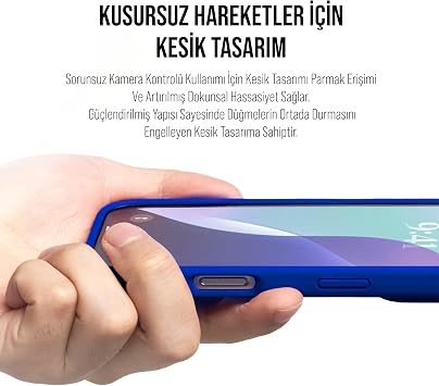 Babilden iPhone 16 Pro İle Uyumlu Kılıf İnce Ve Dayanıklı Sıvı Silikon 3 Katmanlı Tam Kaplamalı Şık Yumuşak Jel Hissi Yüksek Kalite Kauçuk Telefon Kılıfı (Parlak Lacivert)