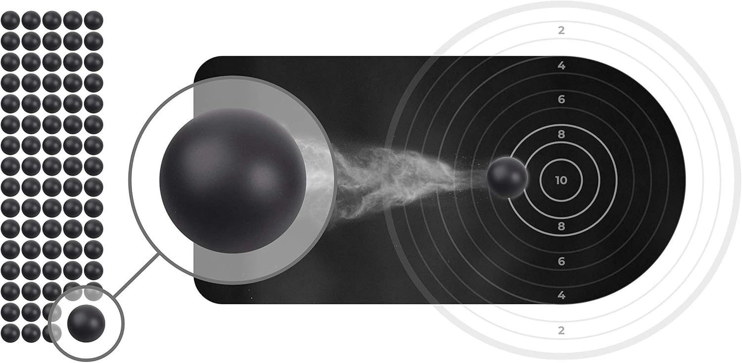 Wearable4U .50 Caliber Rubber Balls New Reusable Training Soft Rubber Balls for Paintball Guns (500 Rounds, Black x 500) : Sports & Outdoors