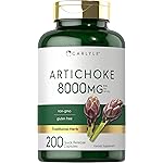 Carlyle Artichoke Extract Capsules 8000mg | 200 Count | Non-GMO, Gluten Free Supplement