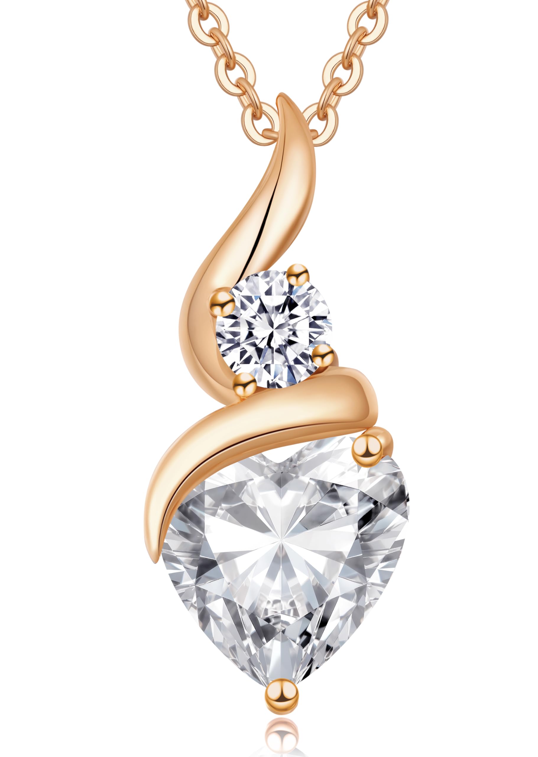 LOUISA SECRET Kette Damen Infinity Herz Anhänger 925 Sterling Silber Geburtsstein Flamme des Herzens Halskette für Damen Valentinstag Weihnachten Geburtstag Schmuck Geschenk für Frauen Mama Frau