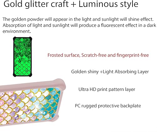 Miniatura 3 de Case Compatible with Celular Kalley Element 5+Plus Phone Case Cover [with Tempered Glass Screen Protector][Hard PC + Soft Silicone][Ring Support]