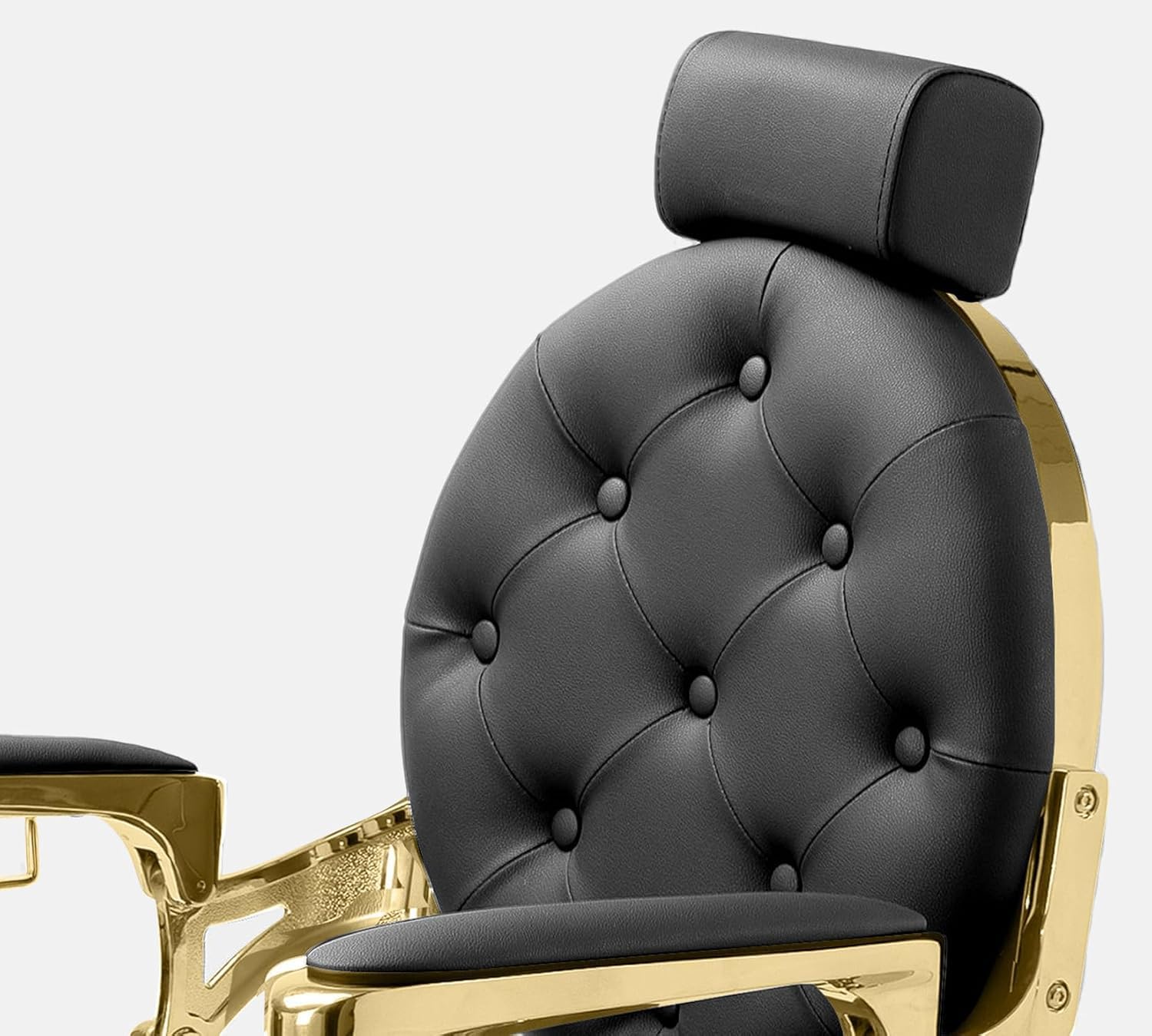 LBH Sillón Clásico de Barbero hidráulico Estilo Retro Vintage con reposapies Integrado Modelo Mae (Gold) 2025