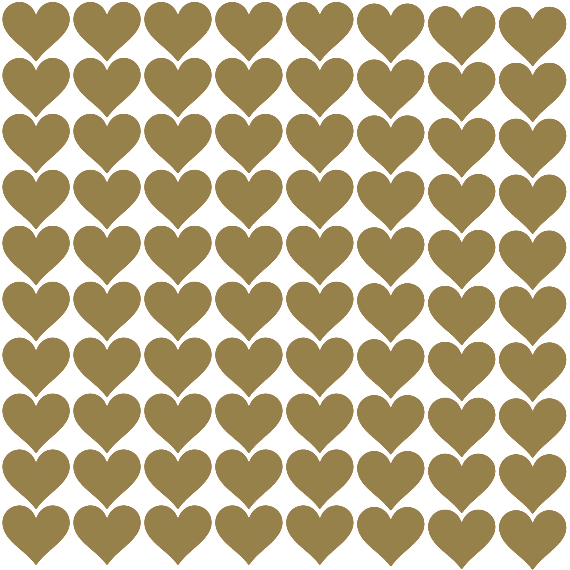 Premyo Girls Gold Set Of 80 Heart Wall Stickers Kids - Nursery Decor Easy To Apply - Decals For Bedrooms For Boys