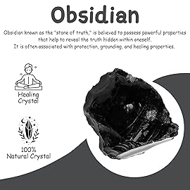 QINJIEJIE 2PCS Black Obsidian Raw Crystals 1.8-2.2 Natural Healing Stones Rough Crystal Rocks for Tumbling Cabbing Polishing Fountain Rocks Handmade DIY Decoration Gifts