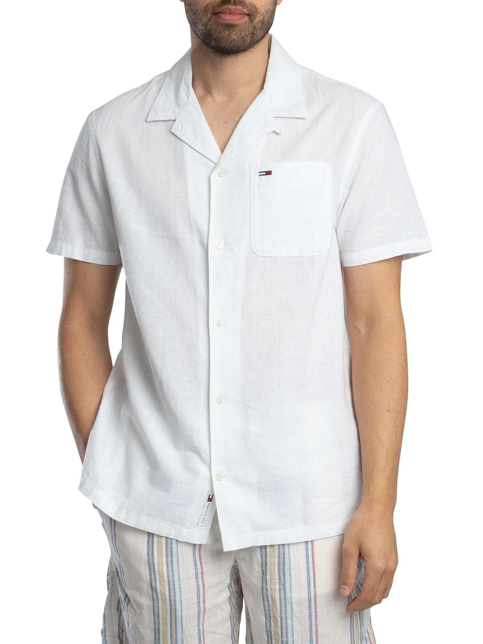Tommy Hilfiger TJM LINEN BLEND CAMP SS EXT Gömlek Erkek