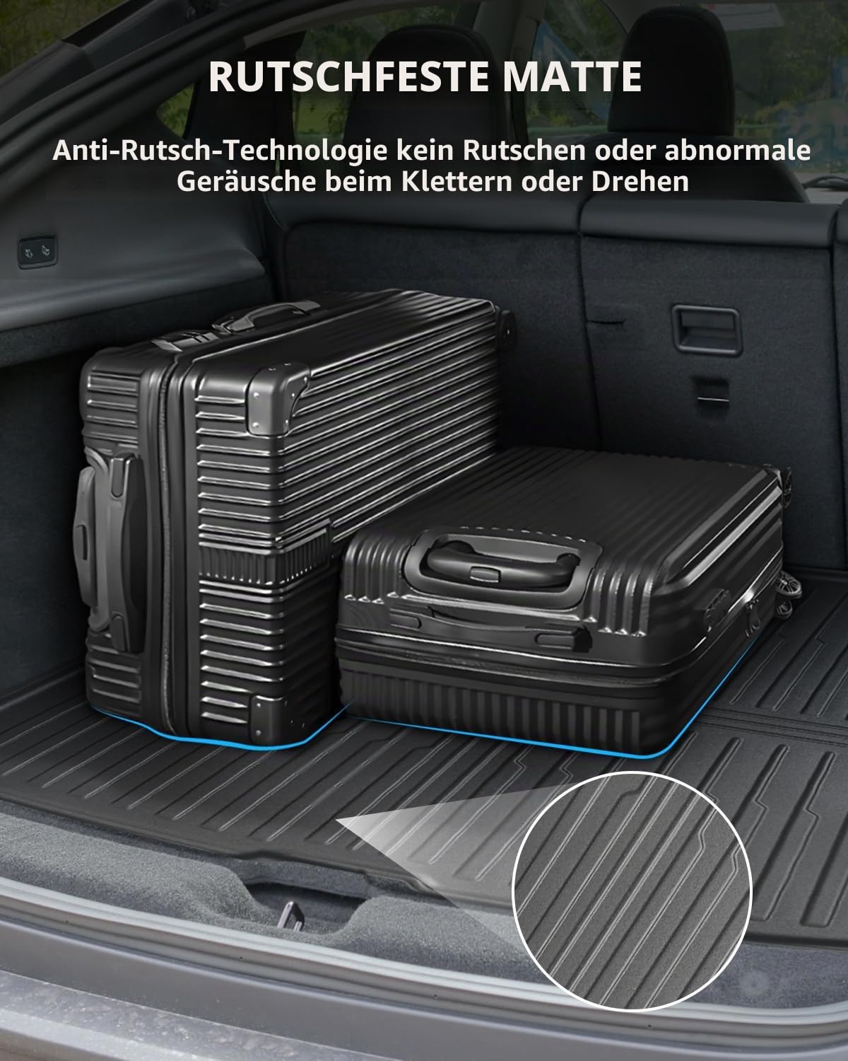 TPE Kofferraummatte für Tesla Model Y Juniper 2025 2026 | Hinten Kofferraum Schutzmatte Original, Kofferraumschutz mit Hohem Rand, Rutschfestes und Wasserdichtes, NICHT für 7 Sitzer