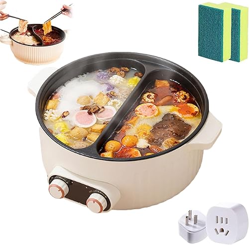 Olla Gerente De Cuatro Puestos, Olla eléctrica de gran capacidad integrada antiadherente de cuatro rejillas multifuncionales, olla caliente de