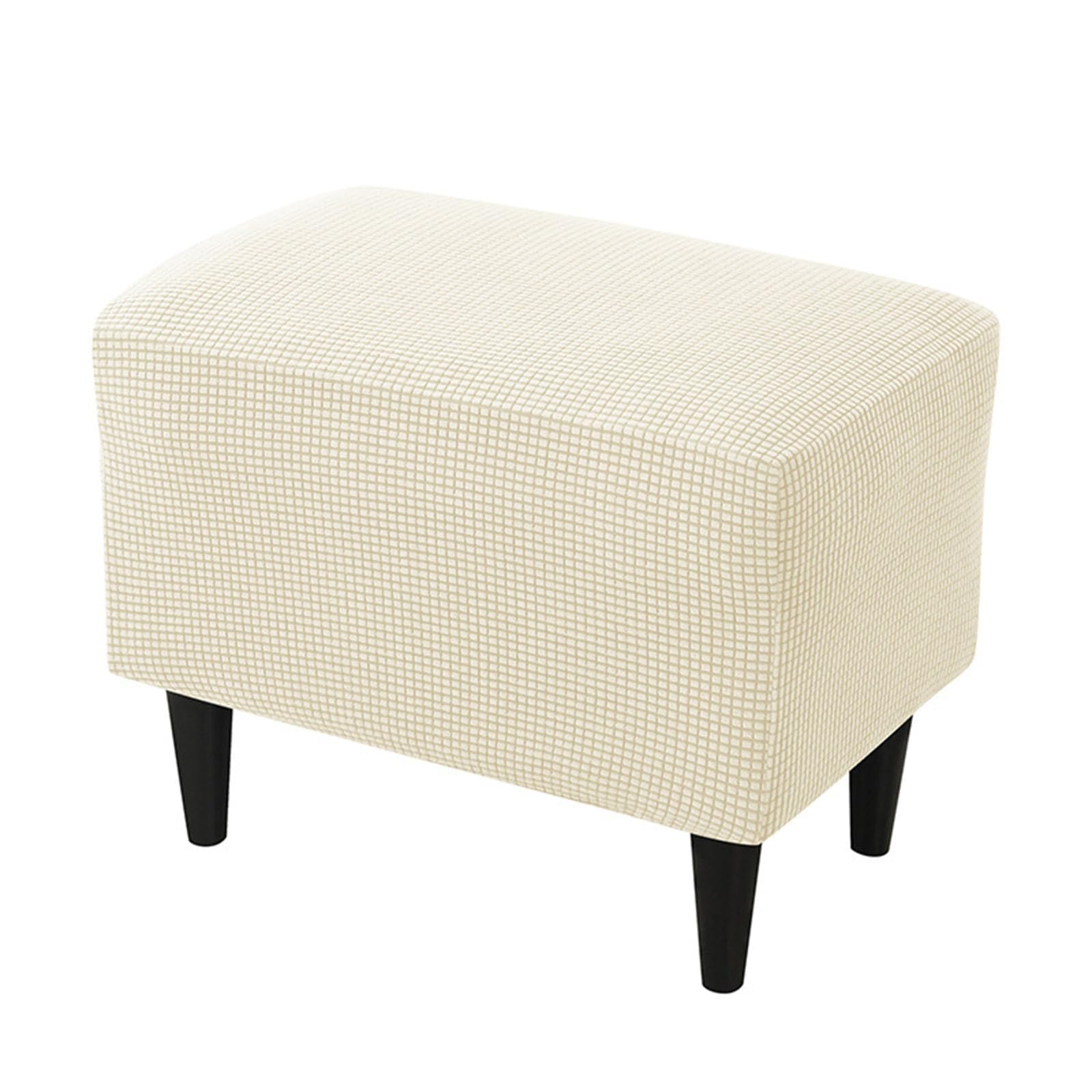 Housse de protection pour pouf extensible salon chaleureux beige