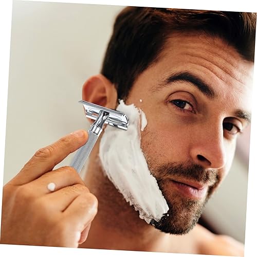 Miniatura 8 de Angoily Afeitadora manual de papel de aceite de cara de los hombres de la afeitadora de la cara de los hombres de acero inoxidable de la maquinilla