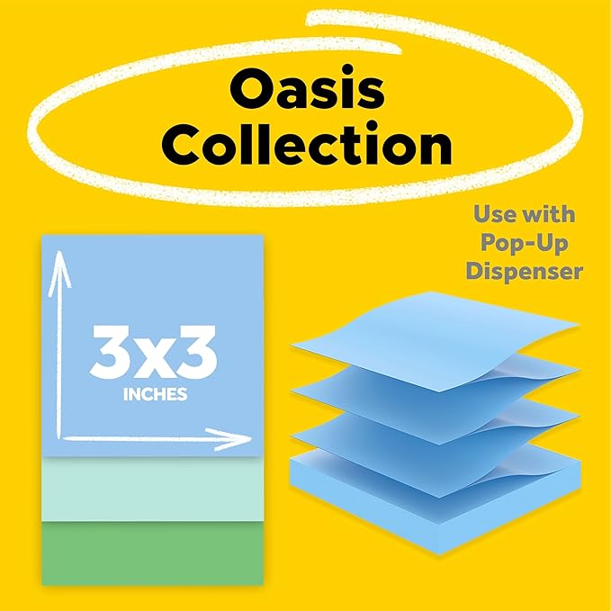 Notas Adhesivas Pop-up 18 Pads 70 Hojas Cuadradas 3x3 miniatura 2