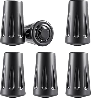 6 PCS Walking Stick Caps Trekking Pole Tips Rubber Hiking Walking Stick Tips for Hiking Sticks, Trekking Poles, Walkers