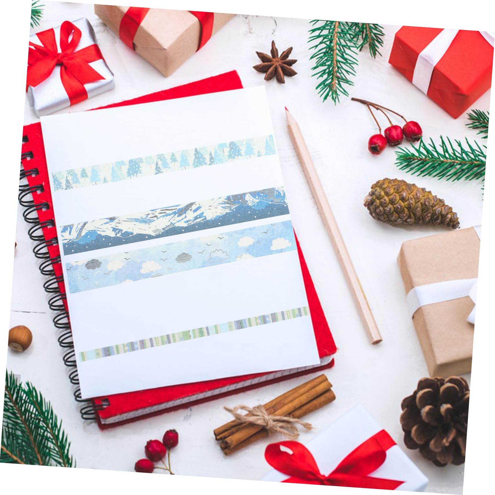 76rollen Washi Tape Für Weihnachten Dekoratives Klebeband Für Scrapbooking Und Geschenkverpackung Winterliche Designs Mit Silberner Prägung Für Kreative Bastelprojekte