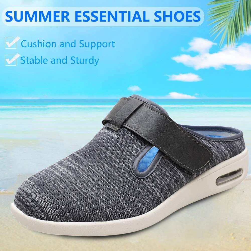 Women's Diabetic Slippers Extra Wide Width Walking Shoes with Adjustable Closures for Diabetic Edema Plantar Fasciitis Bunions Arthritis Swollen Feet - Image 2
